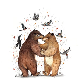 BEAR DANCE  // Signed A4 Print