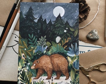 Night Bear // Greeting Card