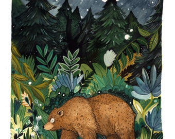 Night Bear //  Signed A5 Print