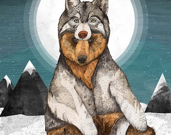 Wear Wolf // Signed A4 print