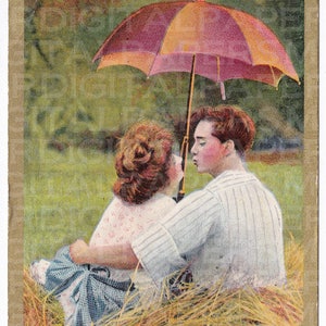 Antike Postkarte / Romantik Karte / viktorianischen Postkarte / digitale Instant Download / Papier Ephemera / Postkarte viel / Liebe Postkarte