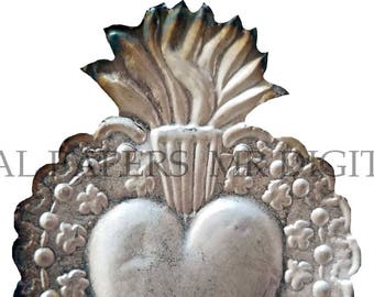Ex Voto Sacred Heart / Sacred Heart Reliquary / Sacred Heart Jesus / Sacred Heart Download / Sacred Heart / Sacred Heart Milagro / Milagro