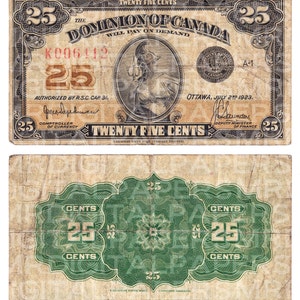 1920S Canada Canadian Cent Currency Money Bill. 9,25 x 10,25. Antique Digital Paper Scrapbooking Fournitures téléchargement instantané. Haute résolution