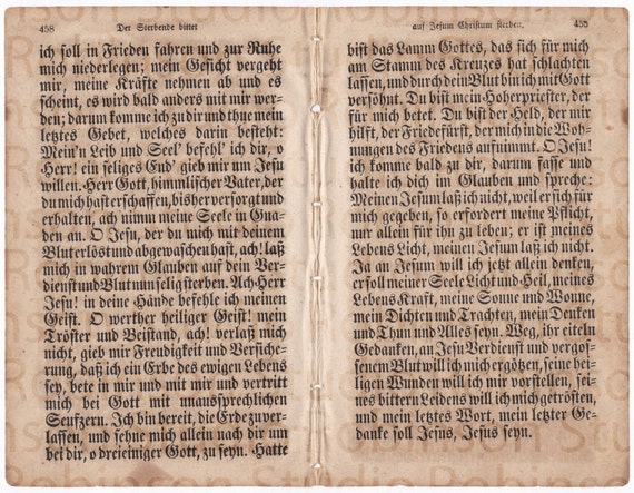 1909 ドイツ帝政手書き書類 ガラスフレーム付き 2 Antique German Book Pages. 19th Century 14 X 18. Digital