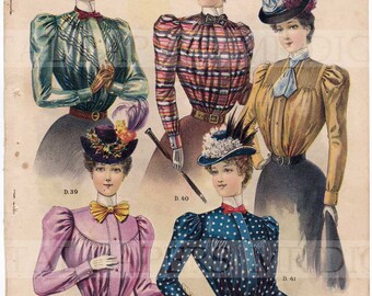 Antique Advertising / Advertising Page / Digital Instant Download / Paper Ephemera / Ladies Fashion / Victorian Fashion / Womens Fashion