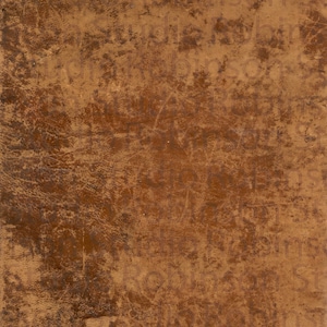 May include: A close-up of a brown leather texture with a worn and distressed look. The leather has a natural grain and a rich, warm tone.