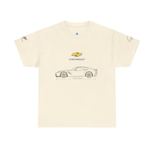 Chevrolet Corvette Unisex Heavy Cotton Tee, Car Enthusiast T-Shirt, Gifts for Him, Graphic Automotive Shirt, Casual Wear for Car Lovers