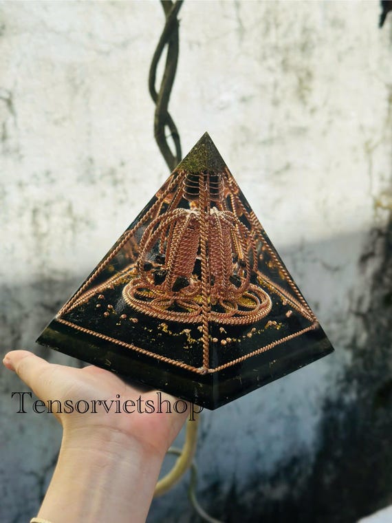 Orgonite Harmonizer Pyramid - EMF Shielding & Chakra Alignment - EMF Protection - Aura Healing (Factory Direct - No Intermediaries)
