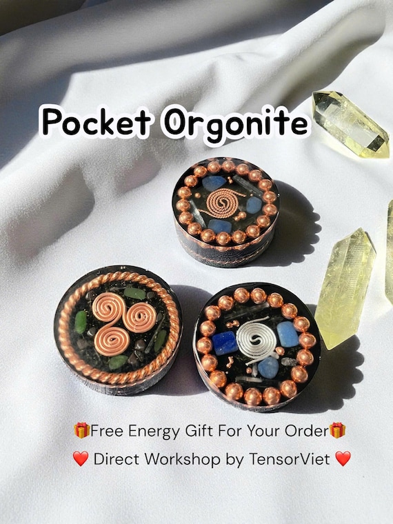 Pocket Orgonite EMF Protection – Tower Buster / Mini Orgone Puck (5cm / 1.9 inch), Tensor Viet