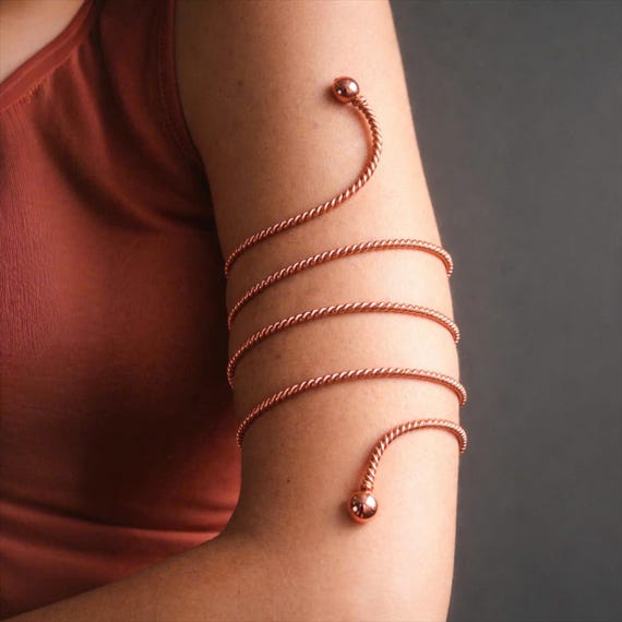 Handmade Copper Tensor Arm Cuff – Custom Energy Frequency - Tensor Rings - Tensorviet