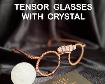 Tensor Copper Glasses w Crystal 177Mhz , 432Mhz – EMF Protection | Energy Balance Tool