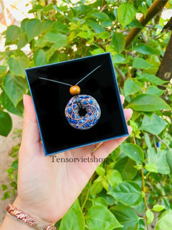 Torus Energy Tool -  Orgonite EMF Shield | Silver Reiki Necklace for Chakra Balance  Spiritual Protection