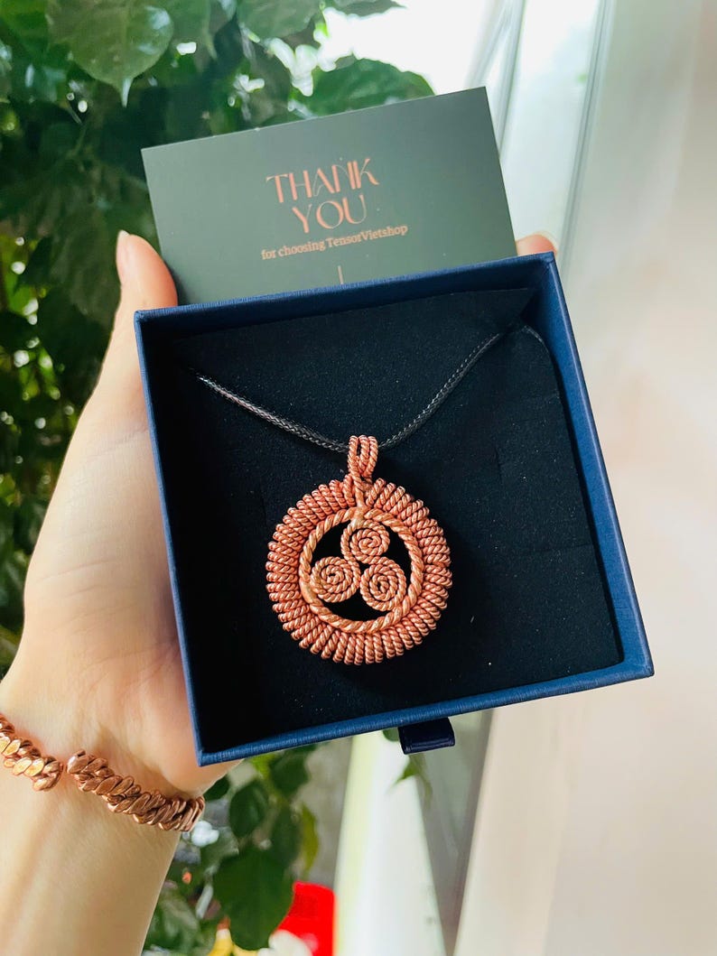 Unique Handcrafted Triskelion Pendant 144, 177, 528mhz - Copper Energy ...