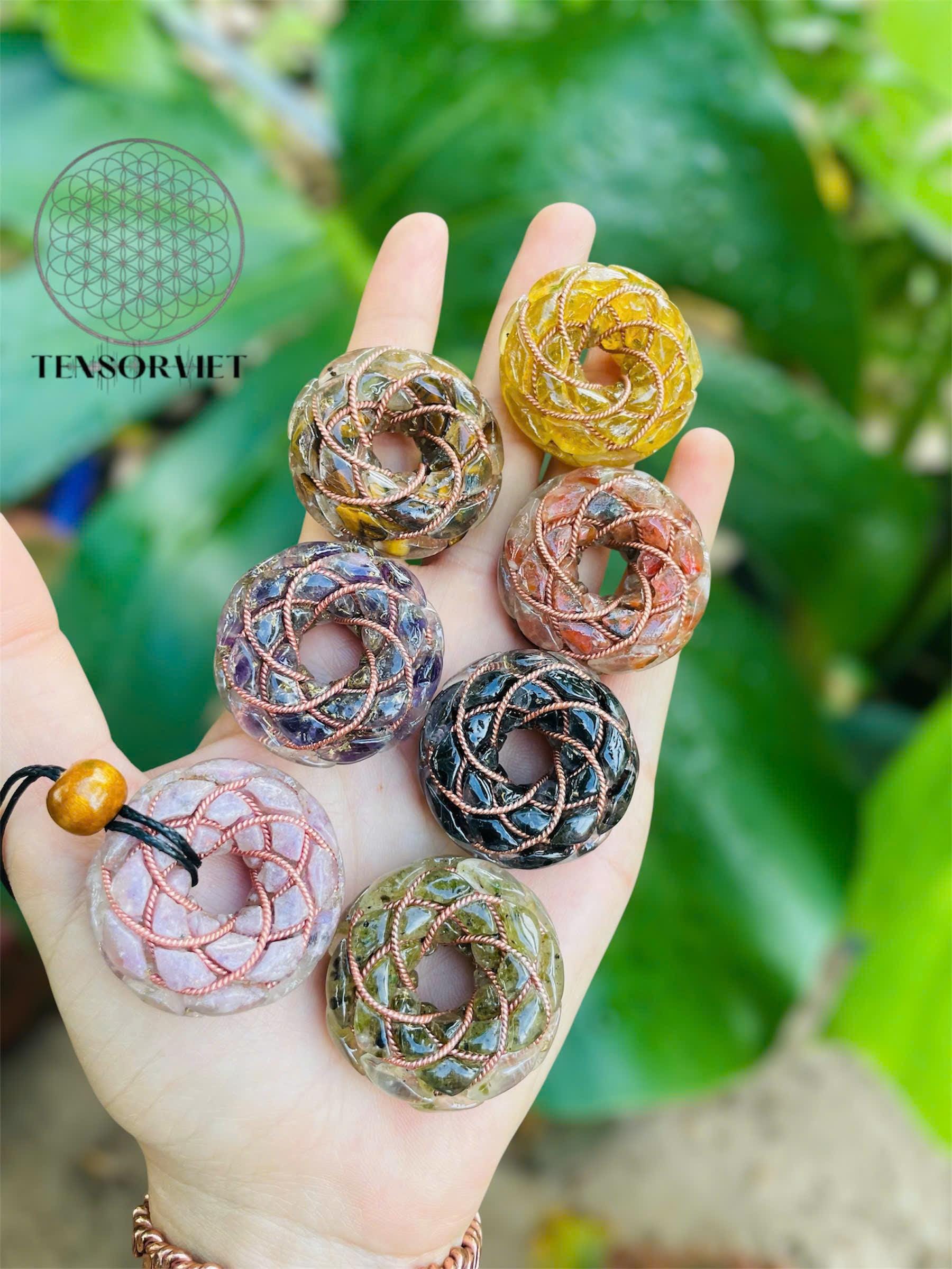 美品 orgone オルゴンリング バングル ブレスレット シルバー系 施術用