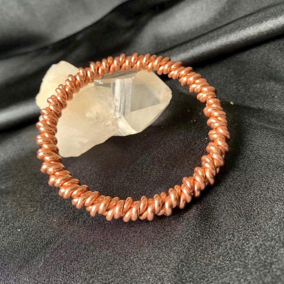Tensor Rings - Twist Copper Bracelet: Sacred Geometry - Energy Boost & Sleep - Custom Frequency