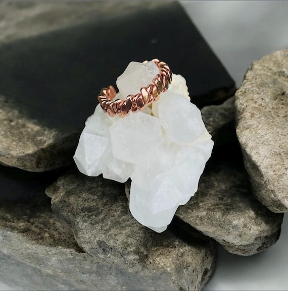 Quadruple Twisted Copper Tensor Ring: Sacred Energy Tool (144Hz, 177Hz, 188Hz) - Custom Made