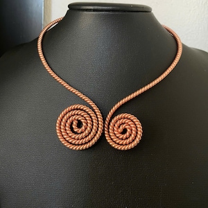 Handcrafted Tensor Copper Necklace – Custom Frequency & Size