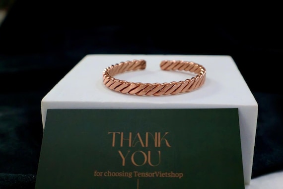 4-Strand Smooth Twisted Tensor Copper Bracelet - Custom Frequency - Tensor Jewelry