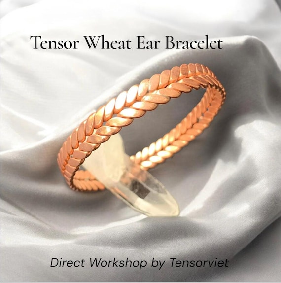 Handmade Tensor Wheat Ear Copper Bracelet | Energy Jewelry