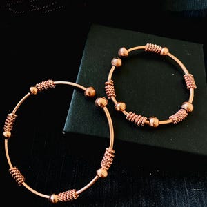 Handwoven Tensor Bracelet – Pure Copper | Custom Frequency | Spiritual Wellness Jewelry