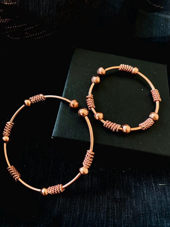 Handwoven Tensor Bracelet – Pure Copper | Custom Frequency | Spiritual Wellness Jewelry