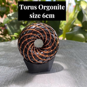 Rodin Orgonite Coil – 6.0 cm | Quartz & Braided Copper | Toroidal Energy Generator for Meditation - Space Harmonization