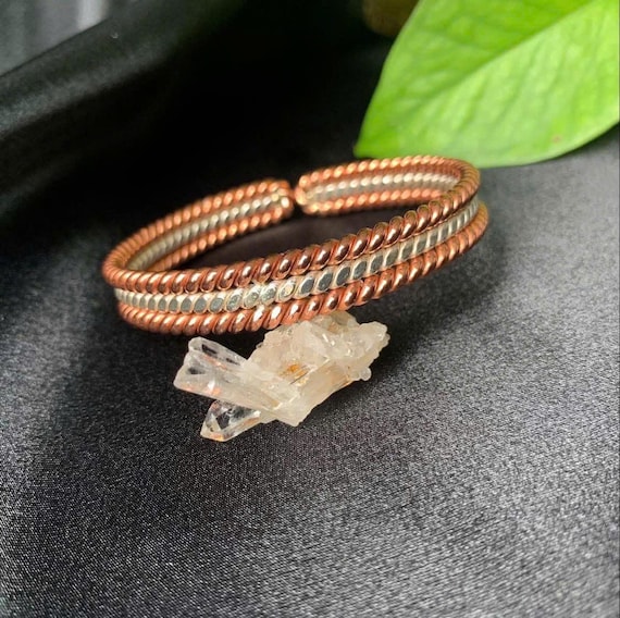 Tensor Bracelet: Handwoven Copper & Silver Multi-Wrap - Sacred Frequency Jewelry