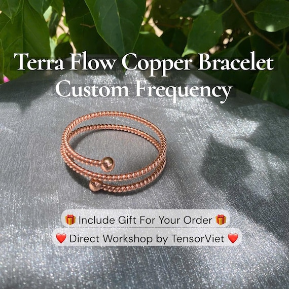 Terra Flow Copper Tensor Bracelet: Custom Frequency Spiritual Jewelry