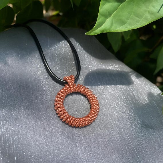 Handmade Copper Tensor Pendant – Energy Amplifier Necklace | 432Hz & 528Hz Healing Frequencies