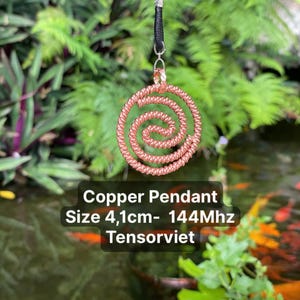 144MHz Copper Sacred Geometry Pendant: Handmade Healing Energy Necklace