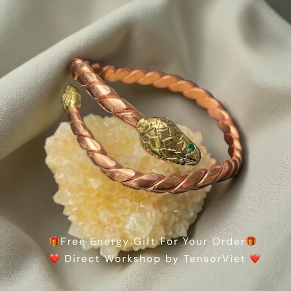 Snake Tensor Bracelet - Handmade Copper Jewelry - Custom Made Frequency
