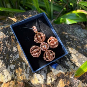 4-Way Harmonizer Pendant – Handcrafted Sacred Geometry Copper / Silver Necklace | 144MHz, 177MHz, 188MHz Frequencies