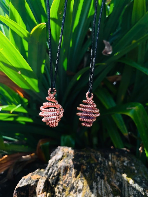 Copper Pet Pendant: Quartz Crystal Tensor Collar Charm - EMF Balance - Custom Frequency