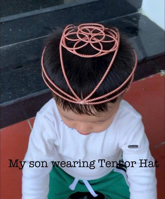 Handmade Pure Copper Tensor Hat: EMF Protection & Energy Balance, Tensor Viet