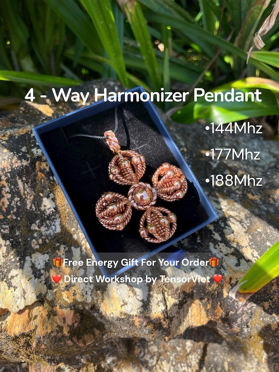 Handcrafted Sacred Geometry Copper Pendant – 144MHz, 177MHz, 188MHz