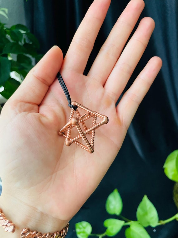 Merkaba Harmonizer Pendant – Sacred Geometry Energy Necklace