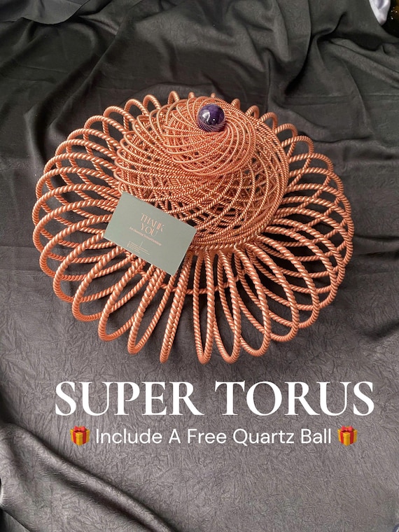 Handcrafted Copper Torus: Sacred Geometry Energy Healing - 432MHz, 177MHz, 144MHz, Tensor Viet