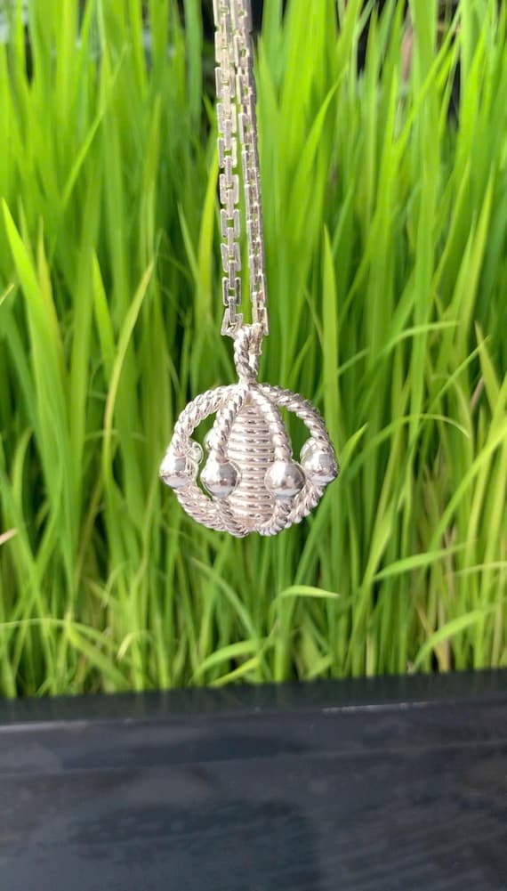 Silver Tensor Harmonizer Necklace: Sacred Geometry Spiritual Pendant - Pure Silver