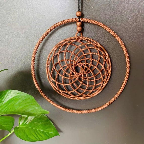 Handmade Copper Flower of Life Hanger 432Mhz -  Sacred Geometry Energy Harmonizer