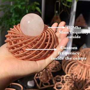 Tensor Torus de 35 cm: generador de doble frecuencia (432 MHz + frecuencia de núcleo personalizada) y generador de campo de energía de alta frecuencia de cristal de cuarzo.