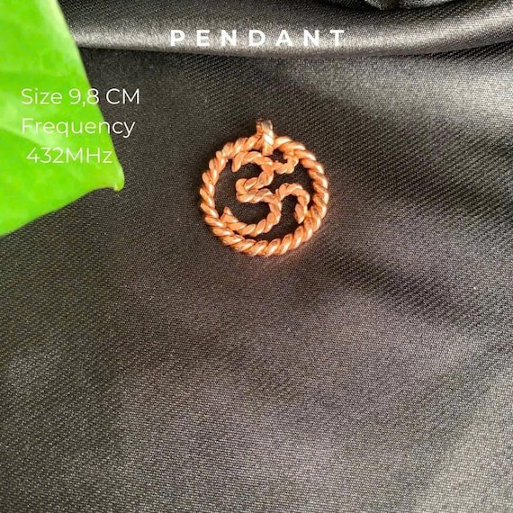 Handcrafted Om Copper Pendant – 432MHz Tensor Energy Necklace - Tensor Rings - Tensorviet