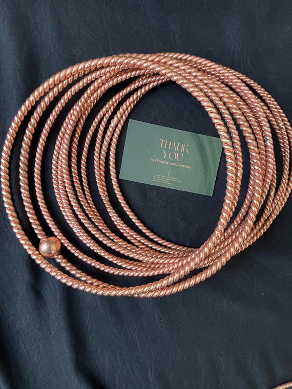 144Mhz-177Mhz Tensor Ring: Sacred & Lost Cubit Copper Rings, Reduces Electricity Waste, EMF Protection, Water Charging Ring