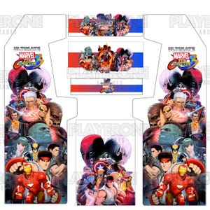 Marvel Vs Capcom Ultimate Custom Arcade Vinyl Sticker Designs PDF - Printable Artwork - Retro Arcade Cabinet Decals - Digital Use Prints