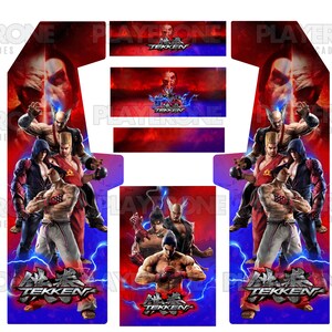 Tekken Arcade Anpassade Arcade Vinylklistermärken Designs PDF - Utskrivbart Konstverk - Retro Arcade Cabinet Dekaler - Digitala Användningstryck