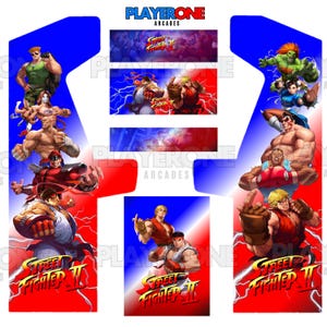 Street Fighter - Custom Arcade Vinyl Sticker Designs PDF - Printable Artwork - Retro Arcade Cabinet Decals - Digital Use Prints
