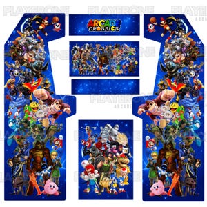 Arcade Classics - Custom Arcade Vinyl Sticker Designs PDF - Printable Artwork - Retro Arcade Cabinet Decals - Digital Use Prints