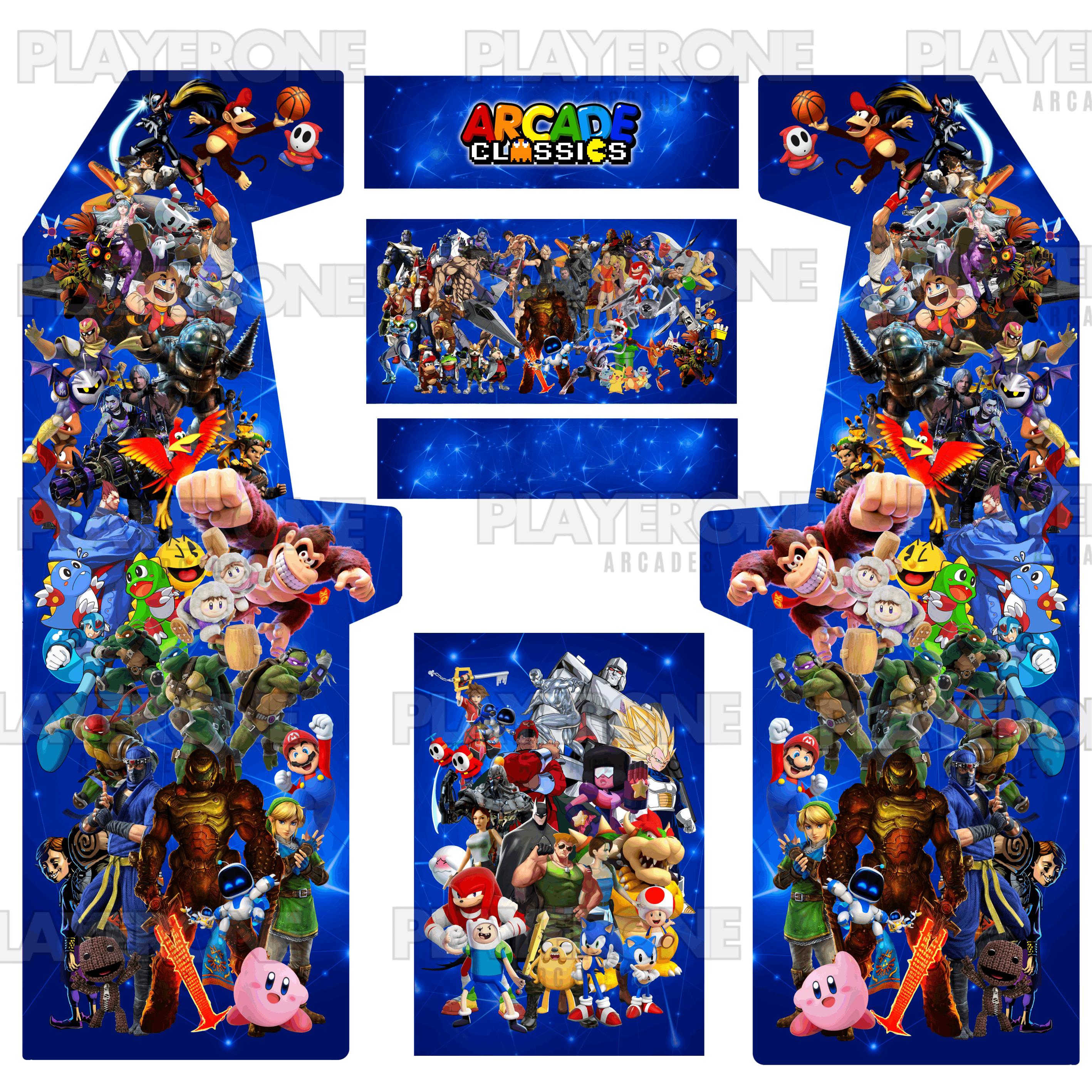 Arcade Classics - Custom Arcade Vinyl Sticker Designs PDF - Printable Artwork - Retro Arcade Cabinet Decals - Digital Use Prints