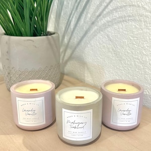 Modern candles with cozy aromas
