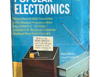 Vintage Popular Electronics Magazine Paper Ephemera Junk Journals Mixed Media