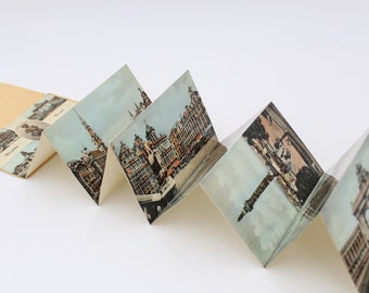 Vintage Photochrom Postcard Set Brussels Belgium Souvenir Cards 1940s